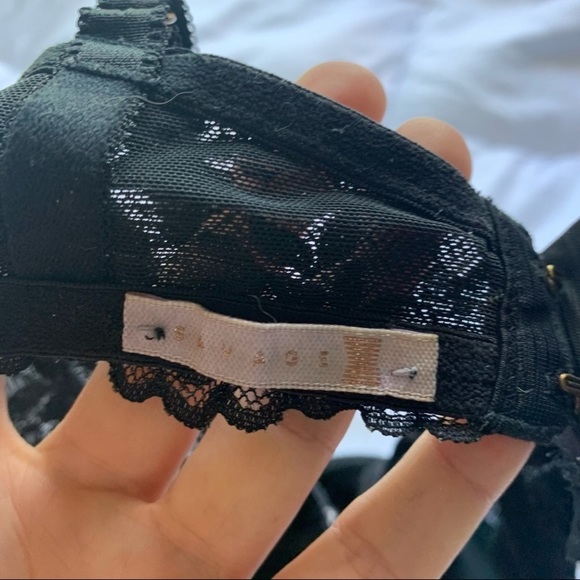 Savage x Fenty Black Lace Bra - Picture 4 of 4